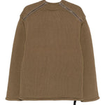 Maglione in maglia con zip sulla spalla in marrone OAMC PEACEMAKER - uomo 