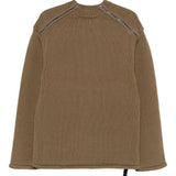Maglione in maglia con zip sulla spalla in marrone OAMC PEACEMAKER - uomo 
