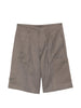 Men's grey pleated cargo shorts by Costumein