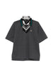 Polo shirt with embroidered logo in Kolor grey - men