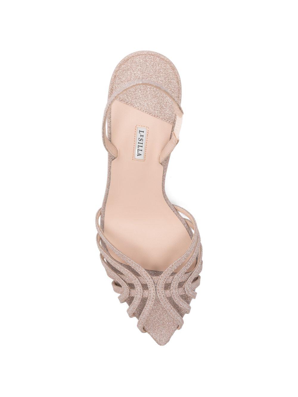 Sandali con cinturini glitter in rosa Le silla - donna 