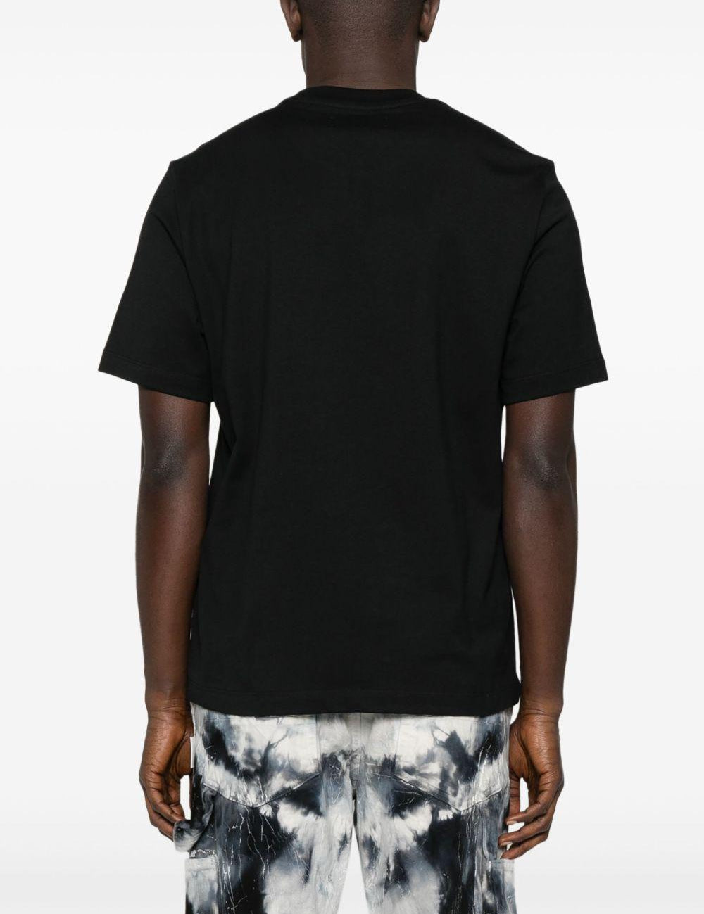T-shirt a maniche corte con logo  in nero 