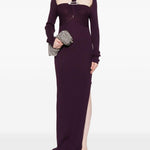 Abito maxi con cut-out in viola Giuseppe di morabito - donna 