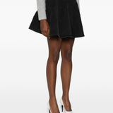 Minigonna in denim nero Self-Portrait - donna 