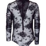 Body con ricamo a fiori in nero The andamane - donna 