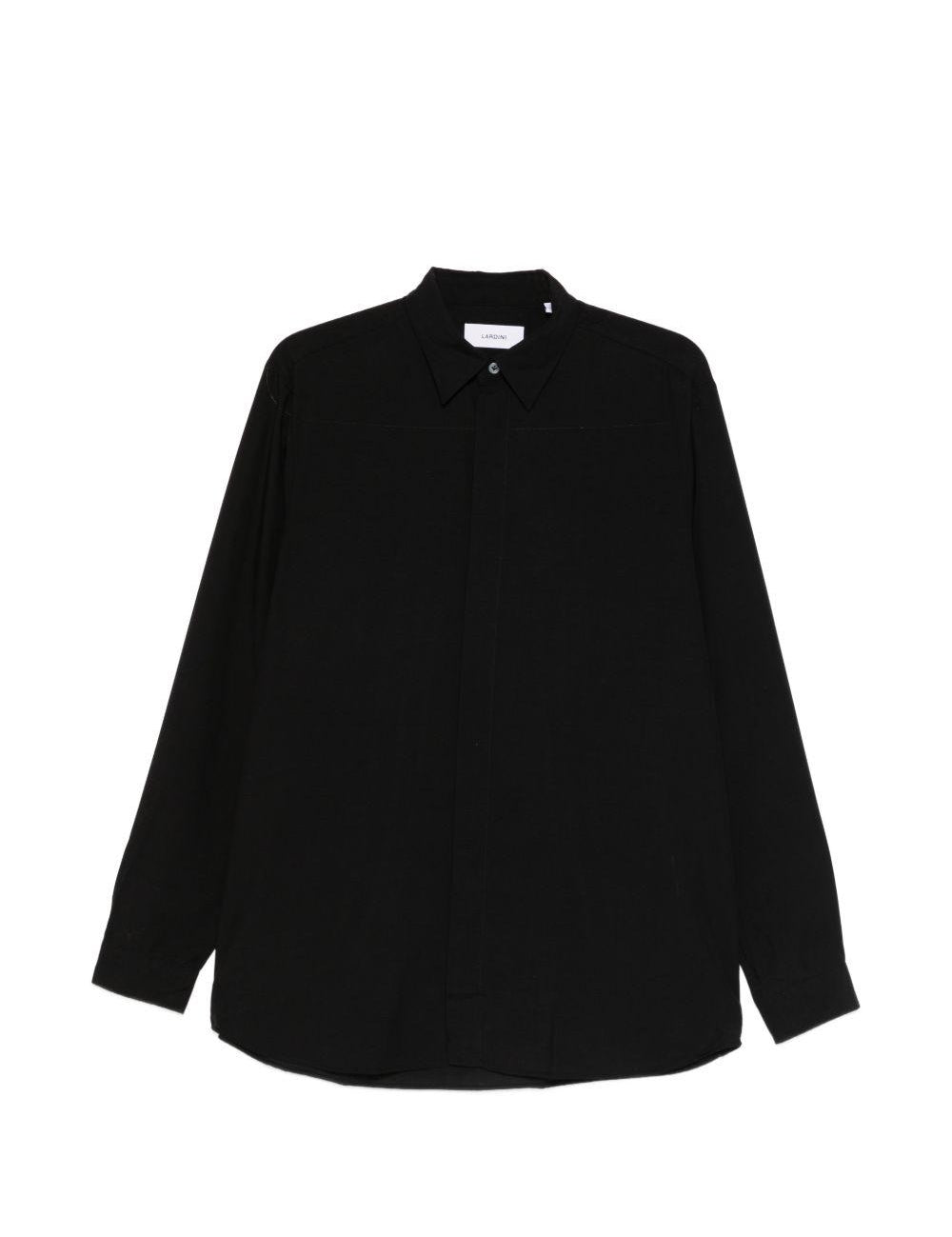 Camicia oversize in nero Lardini - uomo 