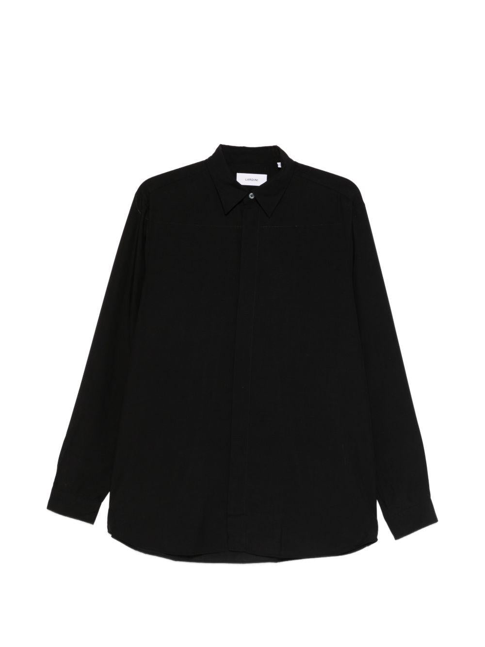 Camicia oversize in nero Lardini - uomo 