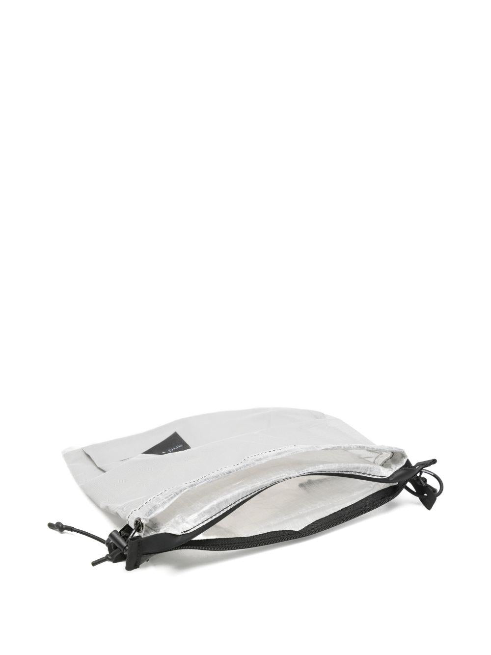 Borsa a tracolla con stampa logo in grigio And wander - uomo 