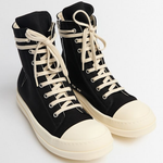 Sneakers alte con ricamo stella in nero Rick Owens Drkshdw - uomo<BR/> 