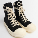 Sneakers alte con ricamo stella in nero Rick Owens Drkshdw - uomo<BR/> 