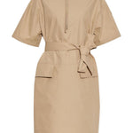 Abito midi con cintura in beige Moncler - donna 