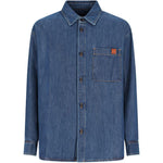 Camicia denim con tasca applicata keanu in blu Darkpark - uomo 