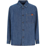 Camicia denim con tasca applicata keanu in blu Darkpark - uomo 