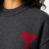 Maglione girocollo in grigio scuro Ami Paris - unisex 
