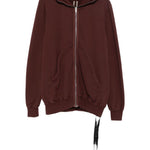 Felpa con cappuccio jumbo in marrone Rick owens drkshdw - uomo 