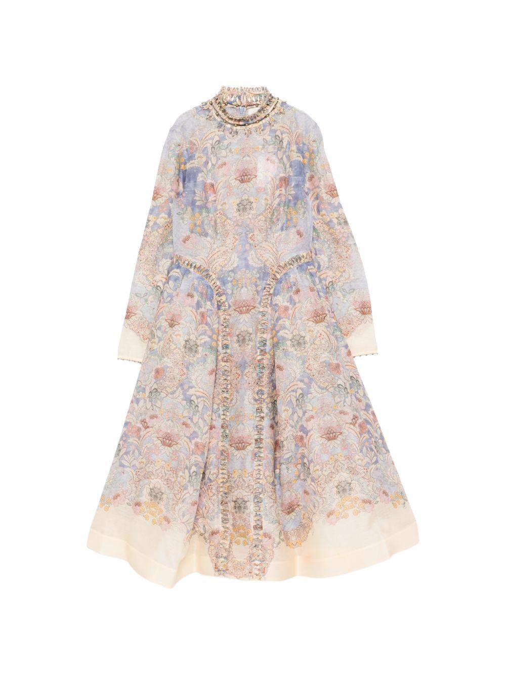 Abito midi Rebellion in rosa chiaro ZIMMERMANN - donna 