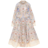 Abito midi Rebellion in rosa chiaro ZIMMERMANN - donna 