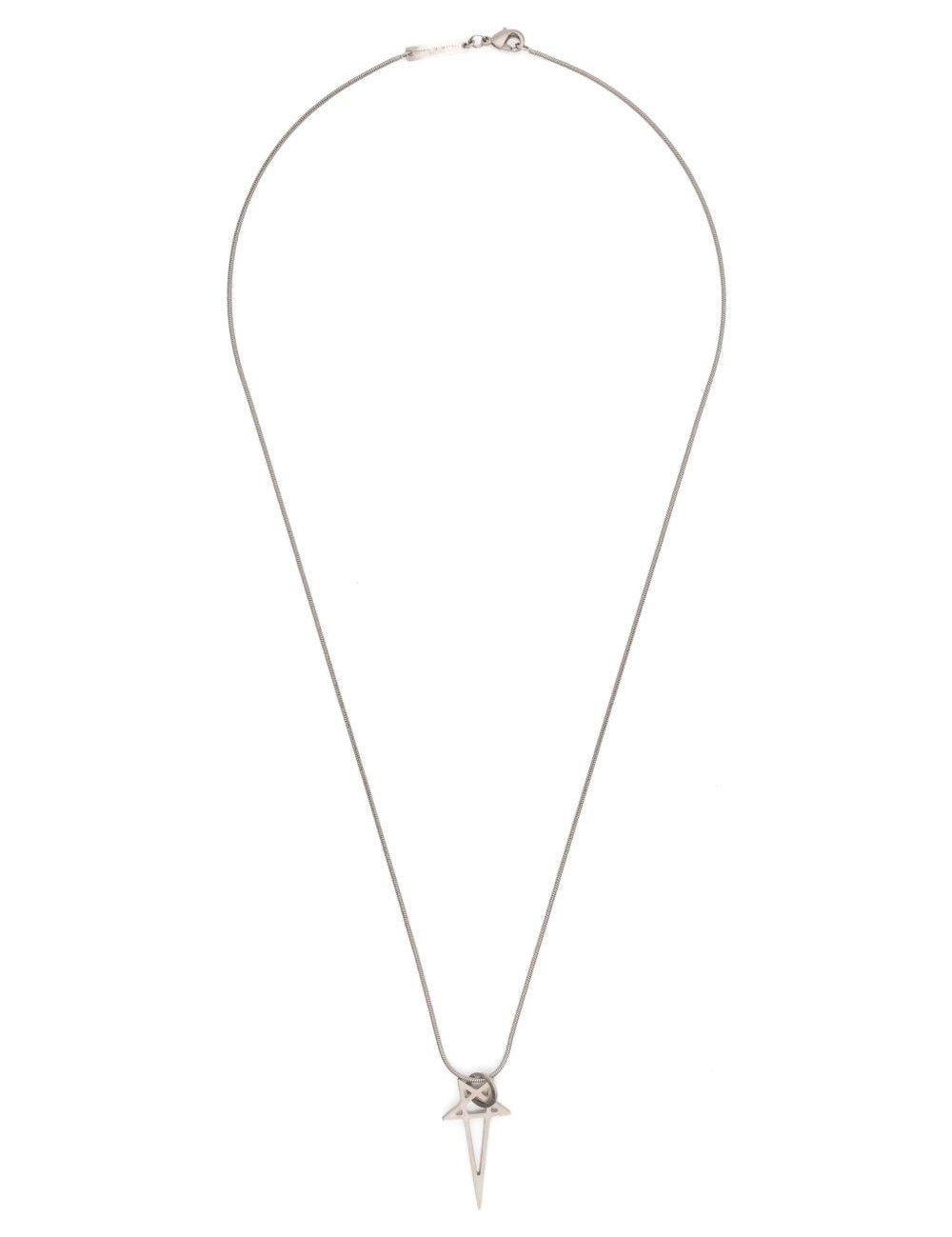 Collana con ciondolo a pentagramma in argento 