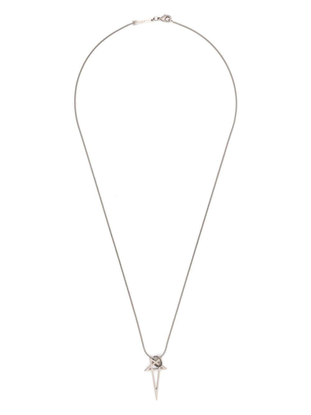 Collana con ciondolo a pentagramma in argento 