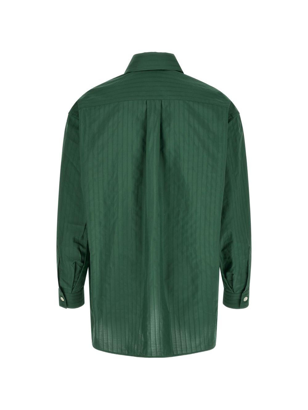 Camicia a righe grinda in verde Namacheko - uomo 