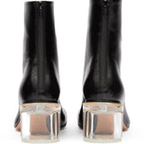 Stivaletti con tacco largo in nero Mm6 maison margiela - donna 