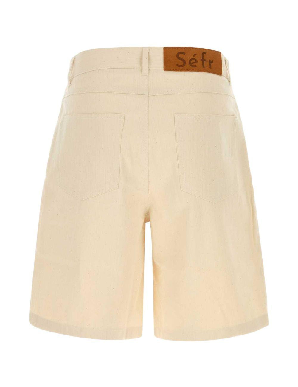 Pantaloncini in twill di jeans in beige Sefr - uomo 