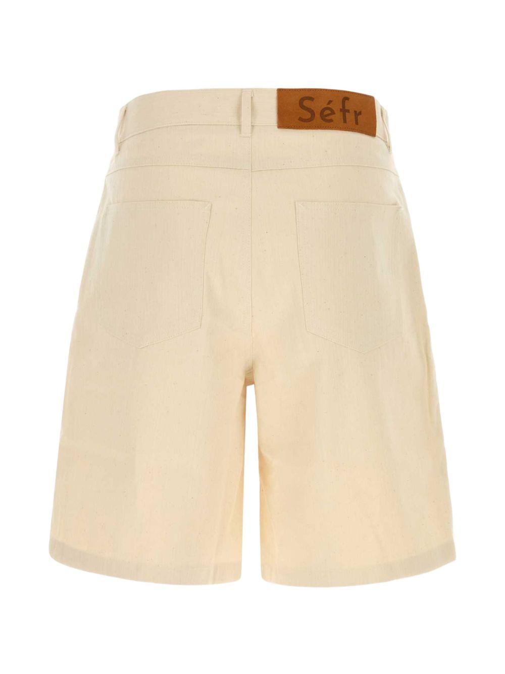 Pantaloncini in twill di jeans in beige Sefr - uomo 