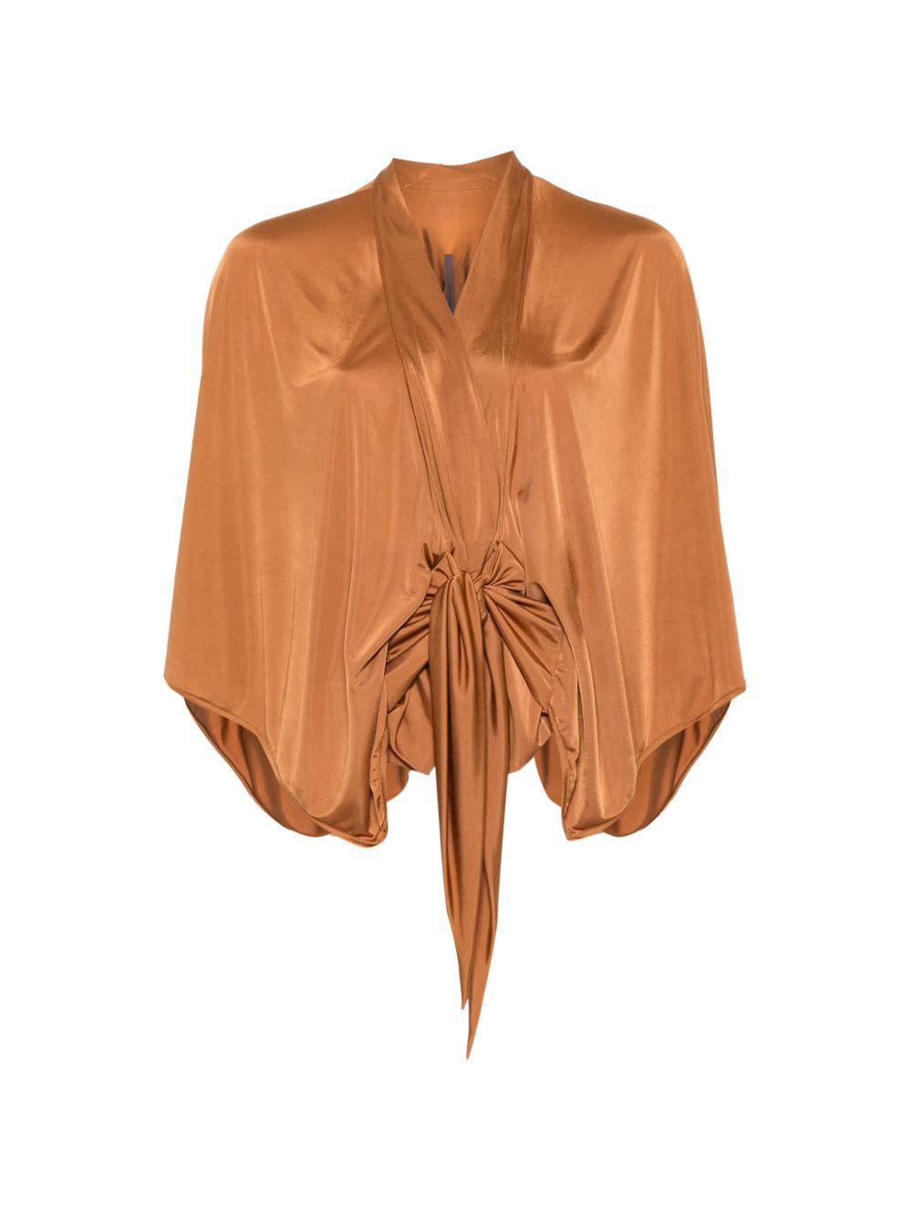 Blusa con nodo in bronzo Rick Owens Lilies - donna 