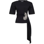 T-shirt con dettaglio di piume in nero Giuseppe di morabito - uomo 