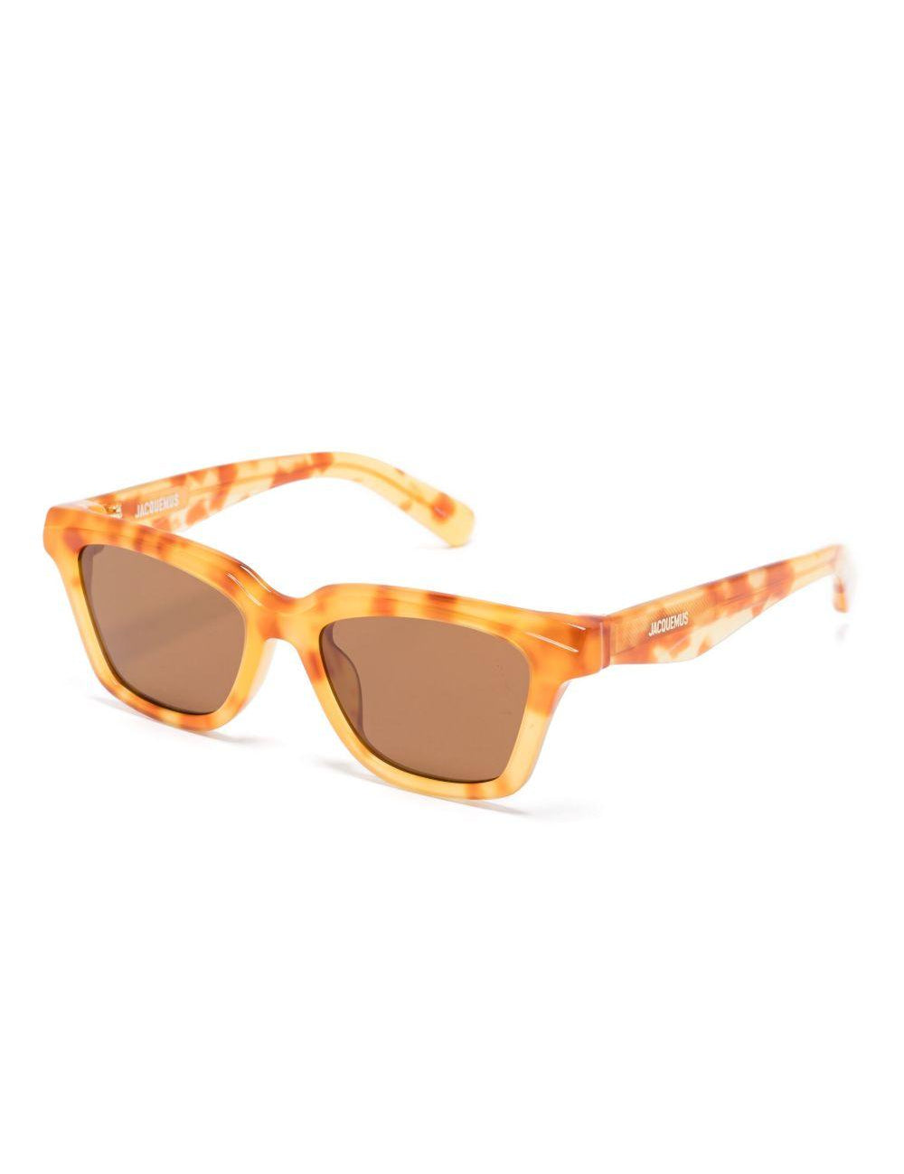 Occhiali da sole les lunettes carre  in beige Jacquemus - unisex 