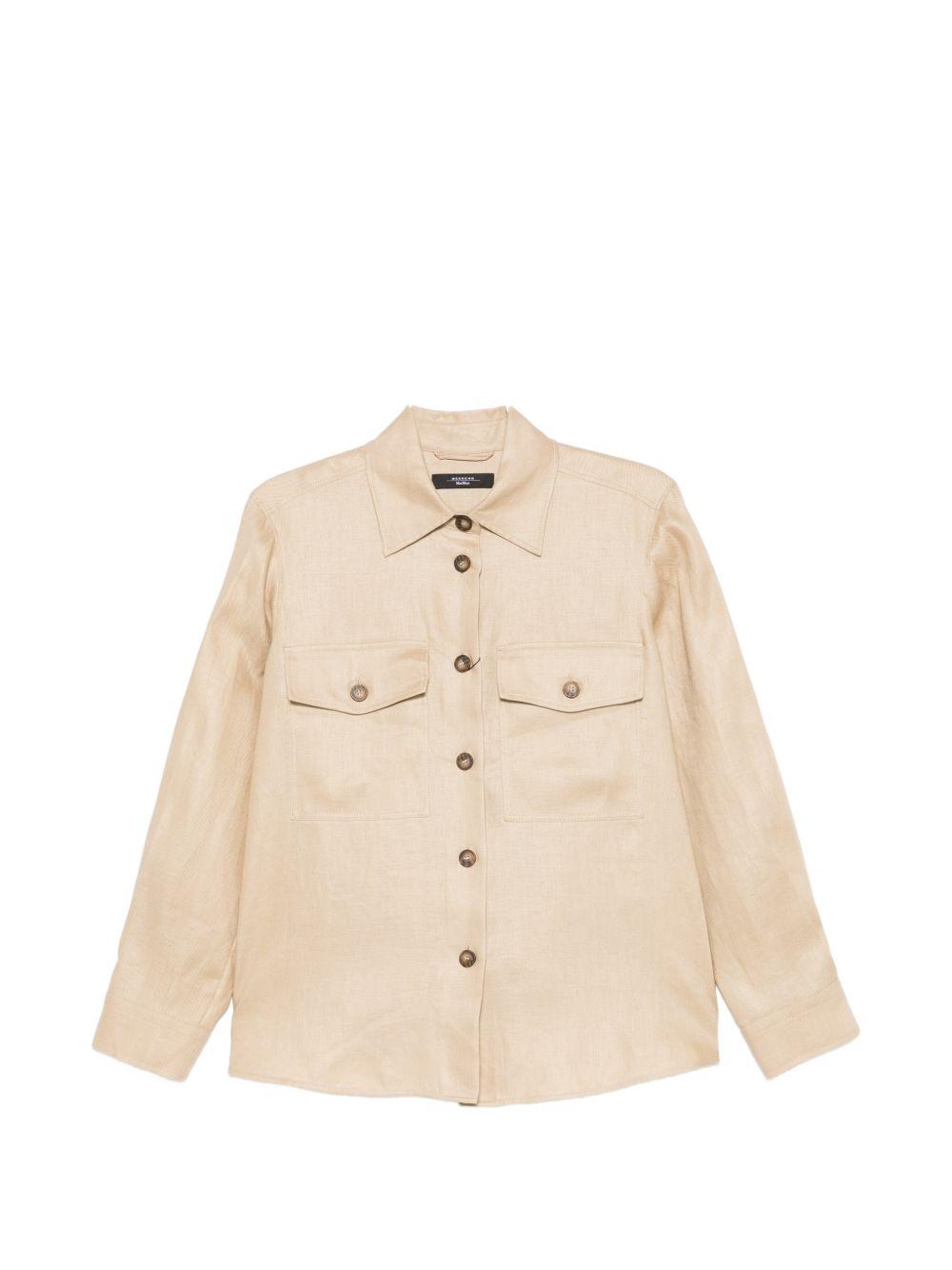Giacca-camicia con tasche pomposa in beige Maxmara weekend - donna 