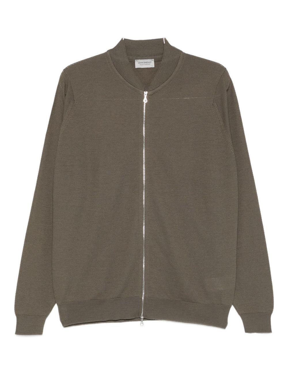 Bomber con zip in verde John smedley - uomo 