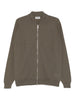 John Smedley green zip-up bomber jacket - men