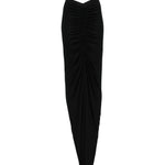 Gonna midi con ruches in nero Rick Owens Lilies -  donna 