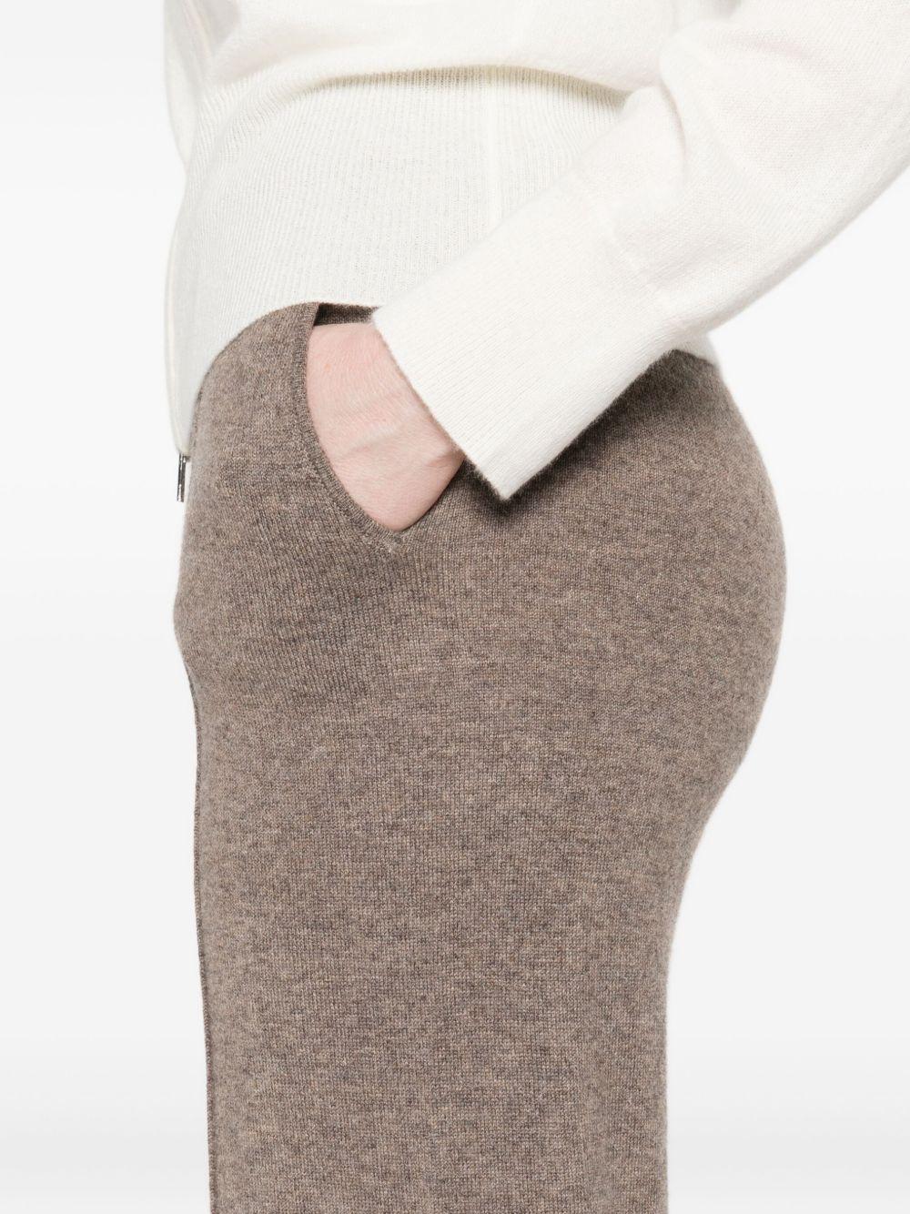 Pantaloni a gamba larga in maglia in marrone Gotha - donna 