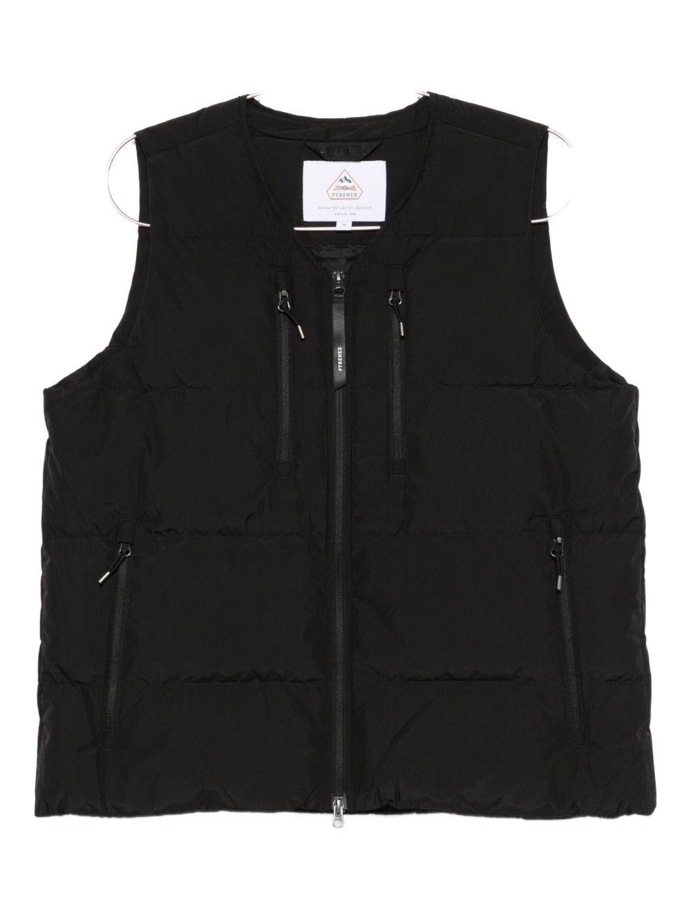 Gilet smanicato con zip in nero Pyrenex - unisex 