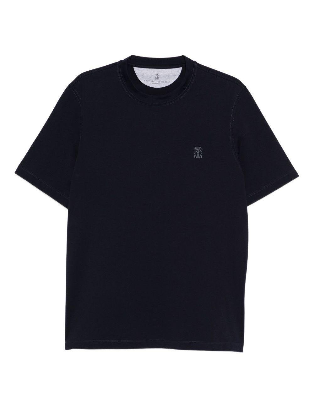 T-shirt a maniche corte in blu Brunello Cucinelli - uomo 