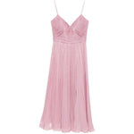 Abito maxi plisettato in lilla Costarellos - donna 