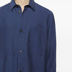 Giacca-camicia con tasche in blu Laneus - uomo 