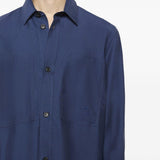 Giacca-camicia con tasche in blu Laneus - uomo 