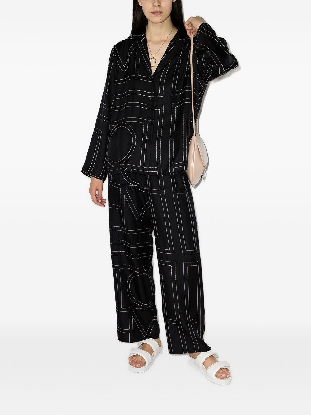 Camicia con stampa monogramma in nero - TOTEME - donna 