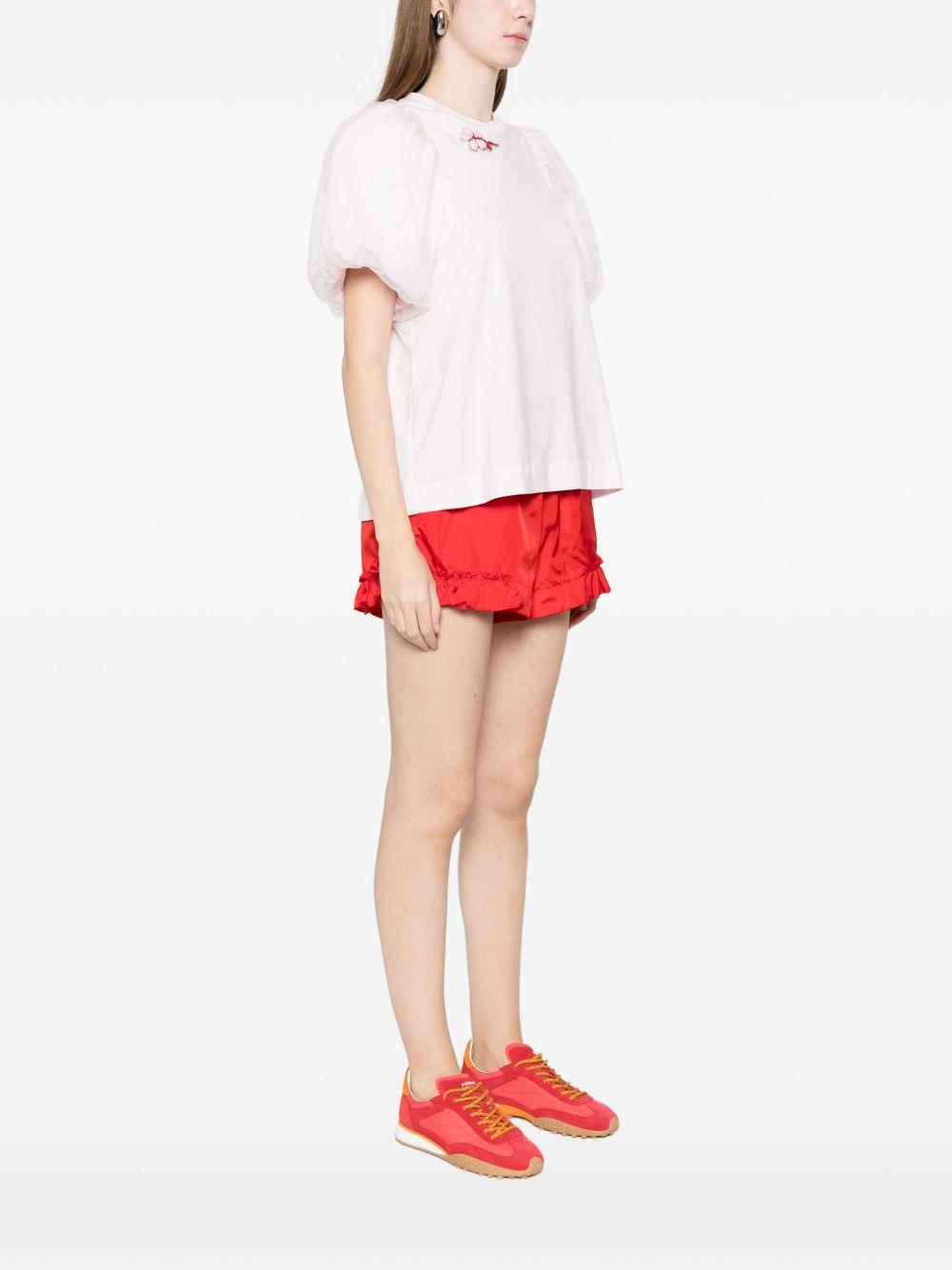T-shirt con maniche a palloncino in rosa Simone rocha - donna 