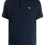 Polo con logo in blu - BARBOUR uomo 