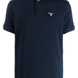 Polo con logo in blu - BARBOUR uomo 