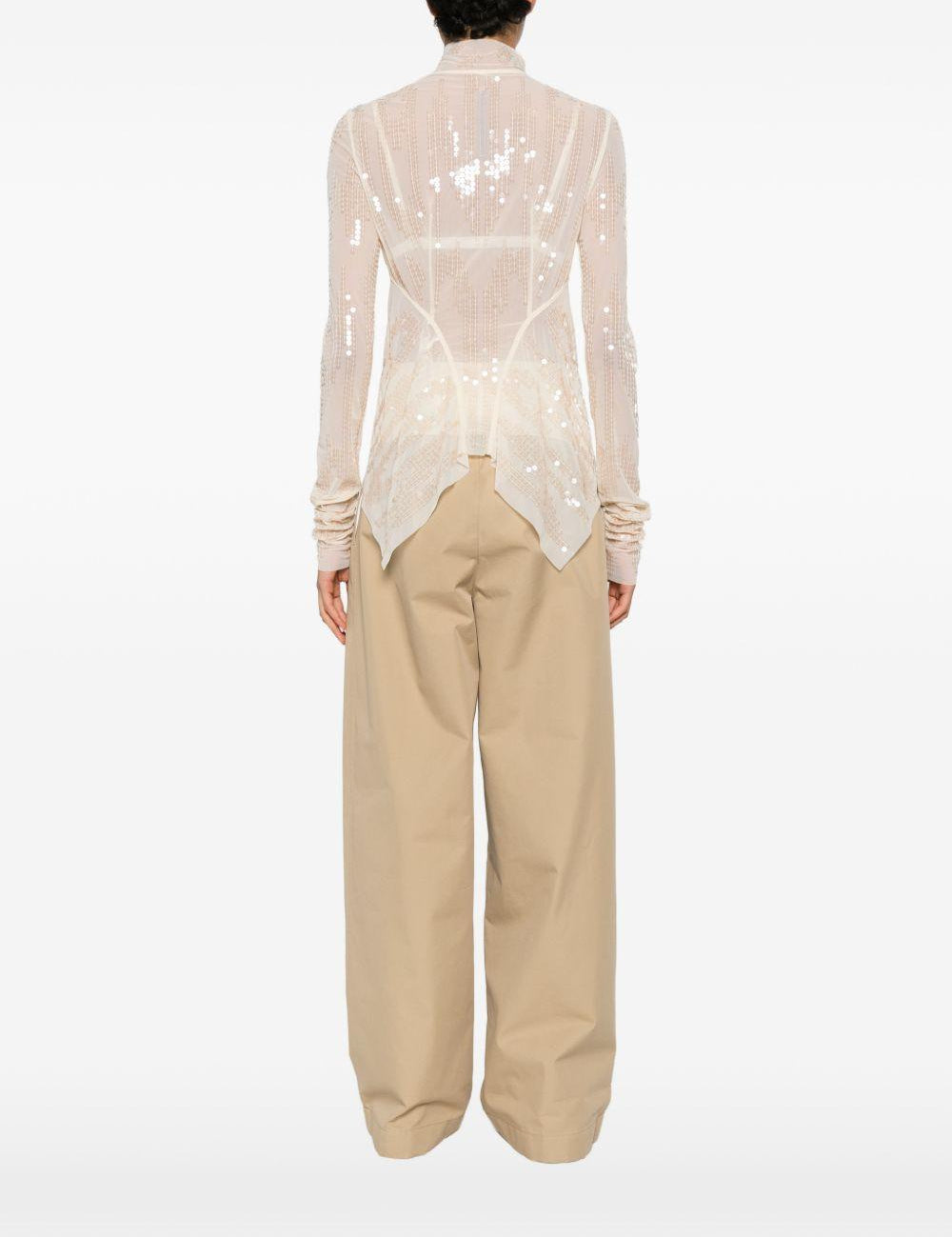 Giacca Naska Gary con paillettes in avorio Rick Owens Lilies - donna 