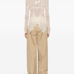 Giacca Naska Gary con paillettes in avorio Rick Owens Lilies - donna 