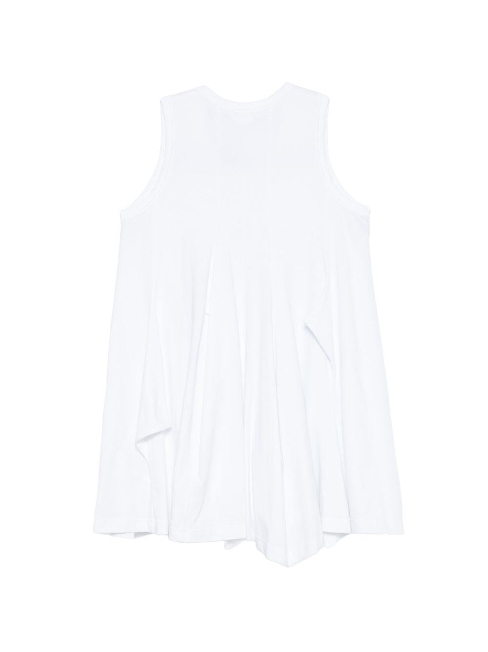 Top asimmetrica drappeggiata in bianco Comme des garcons - donna 