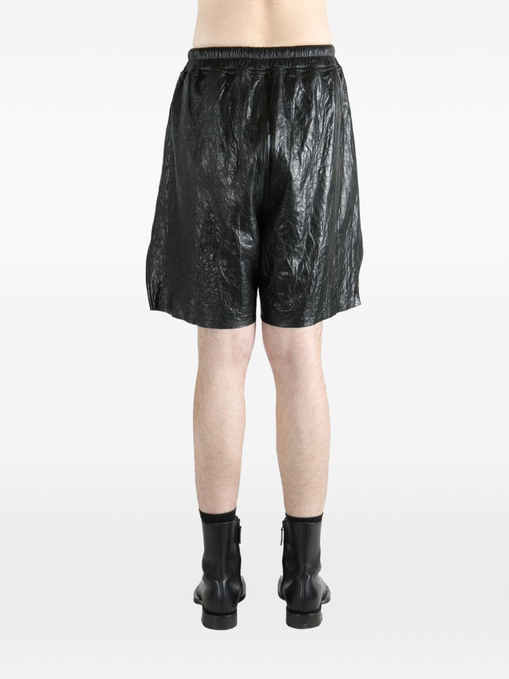 Shorts con coulisse in nero Rick owens - uomo 
