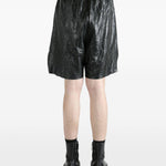 Shorts con coulisse in nero Rick owens - uomo 