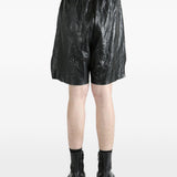 Shorts con coulisse in nero Rick owens - uomo 
